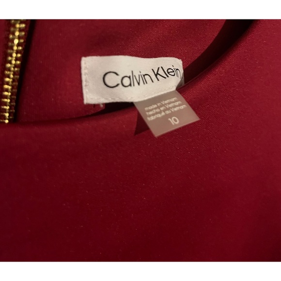 SELLING CALVIN KLEIN DRESS SIZE 10 COLOR RED PLUM BNWT - Picture 8 of 16